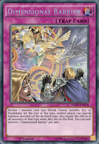 Dimensional Barrier - INOV-EN078 Secret Rare 1st Edition