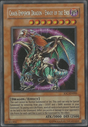 Chaos Emperor Dragon - Envoy of the End - IOC-EN000 Secret Rare Unlimited