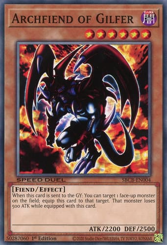 Archfiend of Gilfer - JMP-EN003 Ultra Rare Limited Edition