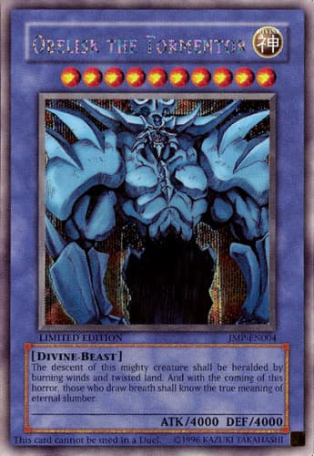 Obelisk the Tormentor - JMP-EN004 Secret Rare Limited Edition
