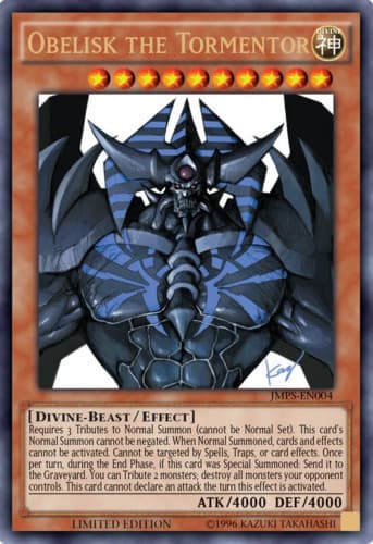 Obelisk the Tormentor - JMPS-EN004 Ultra Rare Limited Edition
