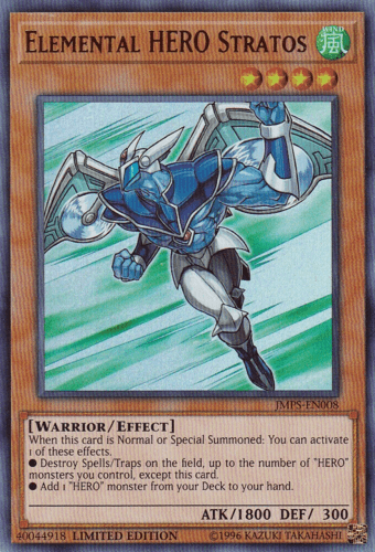 Elemental HERO Stratos - JMPS-EN008 Ultra Rare Limited Edition