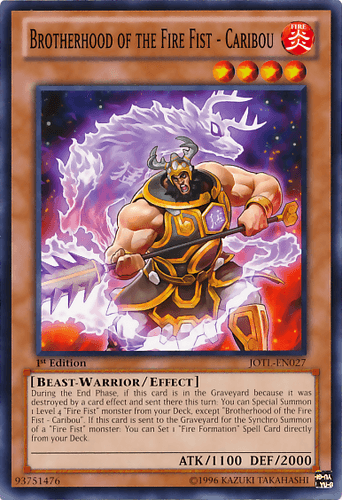 Brotherhood of the Fire Fist - Caribou - JOTL-EN027 Common 1st Edition
