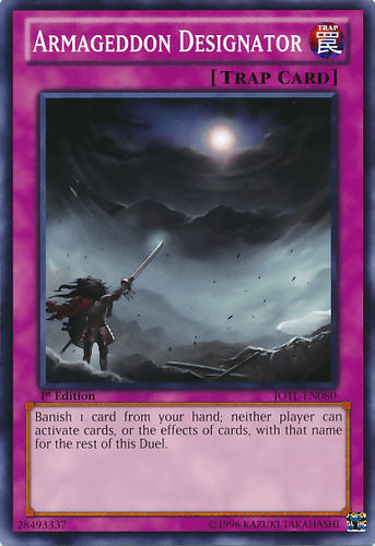 Armageddon Designator - JOTL-EN080 Common 1st Edition
