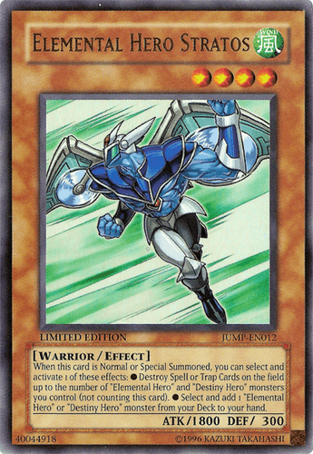 Elemental HERO Stratos - JUMP-EN012 Ultra Rare Limited Edition