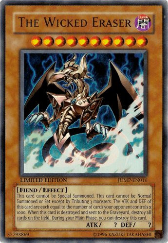 The Wicked Eraser - JUMP-EN016 Ultra Rare Limited Edition