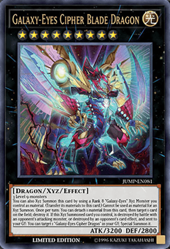Galaxy-Eyes Cipher Blade Dragon - JUMP-EN081 Ultra Rare Limited Edition