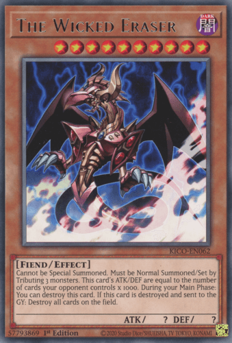 The Wicked Eraser - KICO-EN062 Rare 1st Edition
