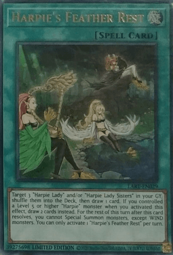 Harpie's Feather Rest - LART-EN029 Ultra Rare Limited Edition