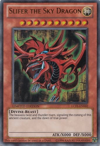Slifer the Sky Dragon - LC01-EN002 Quarter Century Secret Rare Limited Edition