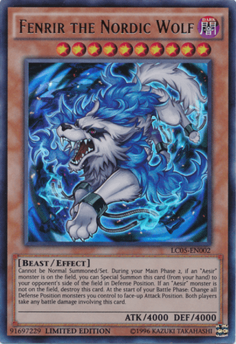 Fenrir the Nordic Wolf - LC05-EN002 Ultra Rare Limited Edition