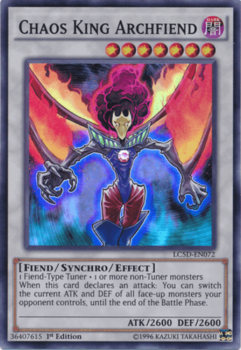 Chaos King Archfiend - LC5D-EN072 Super Rare 1st Edition