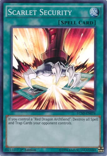 Scarlet Security - LC5D-EN076 Super Rare 1st Edition