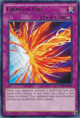 Crimson Fire - LC5D-EN080 Rare 1st Edition