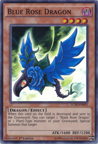 Blue Rose Dragon - LC5D-EN093 Super Rare 1st Edition