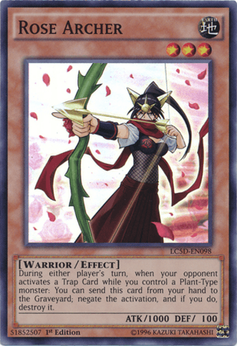 Rose Archer - LC5D-EN098 Super Rare 1st Edition