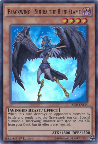 Blackwing - Shura the Blue Flame - LC5D-EN114 Ultra Rare 1st Edition