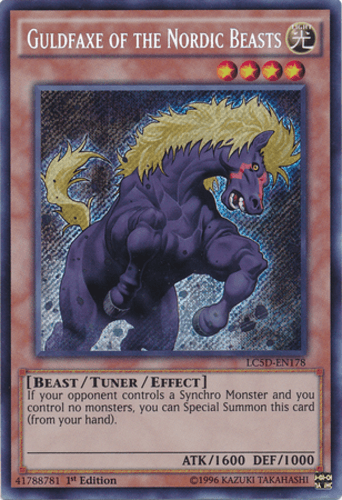 Guldfaxe of the Nordic Beasts - LC5D-EN178 Secret Rare 1st Edition