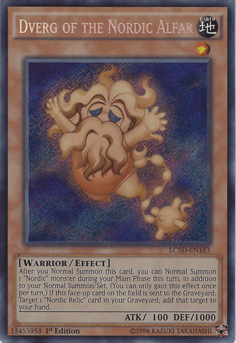 Dverg of the Nordic Alfar - LC5D-EN183 Secret Rare 1st Edition