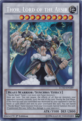 Thor, Lord of the Aesir - LC5D-EN189 Secret Rare 1st Edition