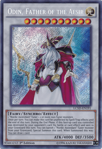 Odin, Father of the Aesir - LC5D-EN191 Secret Rare 1st Edition