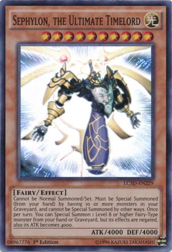 Sephylon, the Ultimate Timelord - LC5D-EN229 Super Rare 1st Edition