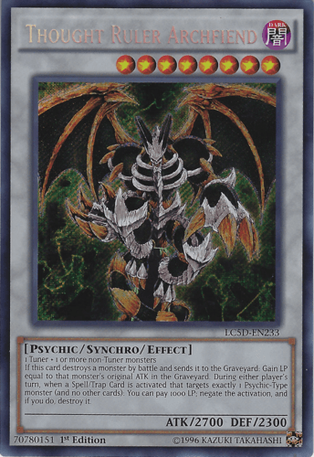 Thought Ruler Archfiend - LC5D-EN233 Secret Rare 1st Edition