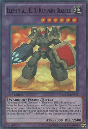 Elemental HERO Rampart Blaster - LCGX-EN047 Super Rare Unlimited