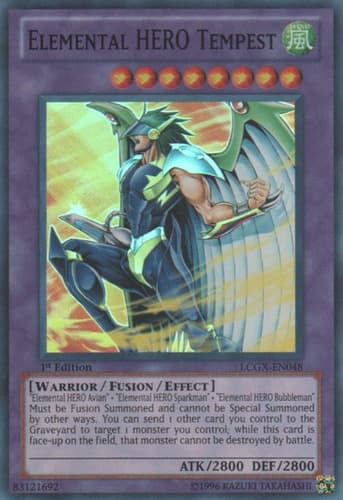 Elemental HERO Tempest - LCGX-EN048 Super Rare 1st Edition