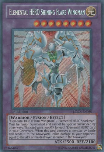 Elemental HERO Shining Flare Wingman - LCGX-EN050 Secret Rare Unlimited