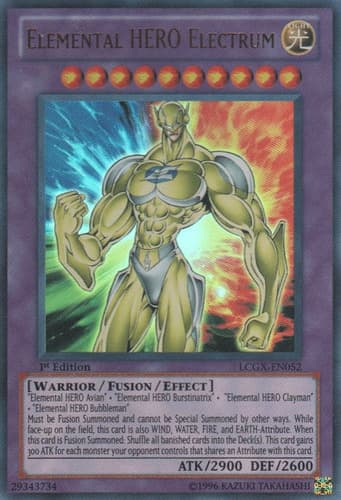Elemental HERO Electrum - LCGX-EN052 Ultra Rare 1st Edition