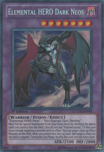Elemental HERO Dark Neos - LCGX-EN059 Secret Rare Unlimited