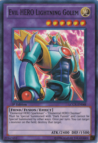 Evil HERO Lightning Golem - LCGX-EN068 Super Rare Unlimited