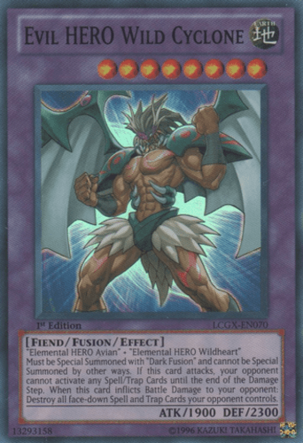 Evil HERO Wild Cyclone - LCGX-EN070 Super Rare Unlimited