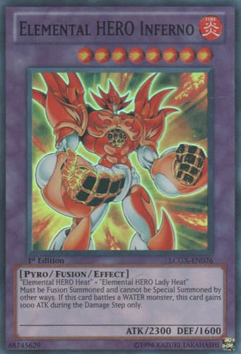 Elemental HERO Inferno - LCGX-EN076 Super Rare Unlimited