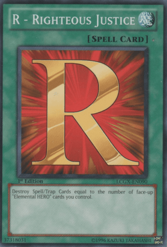R - Righteous Justice - LCGX-EN090 Common 1st Edition