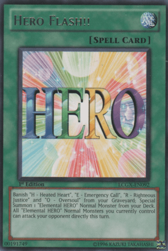 Hero Flash!! - LCGX-EN092 Rare 1st Edition
