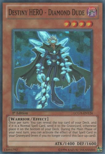 Destiny HERO - Diamond Dude - LCGX-EN124 Super Rare Unlimited