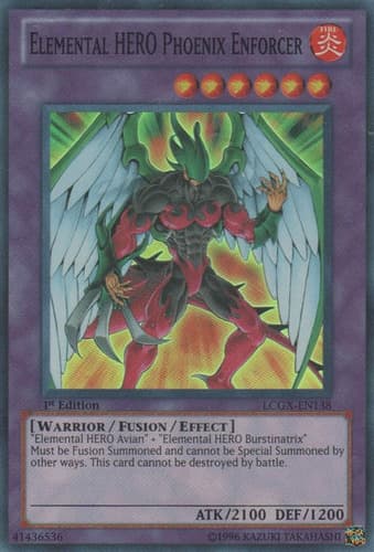 Elemental HERO Phoenix Enforcer - LCGX-EN138 Super Rare 1st Edition