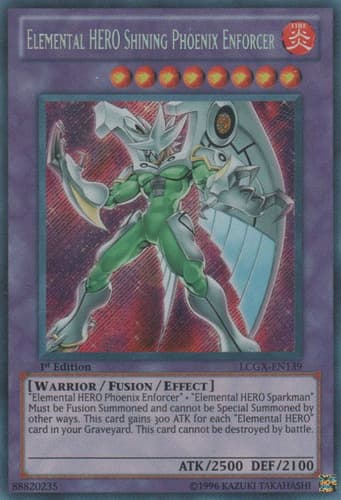 Elemental HERO Shining Phoenix Enforcer - LCGX-EN139 Secret Rare 1st Edition
