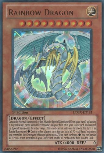 Rainbow Dragon - LCGX-EN162 Ultra Rare 1st Edition