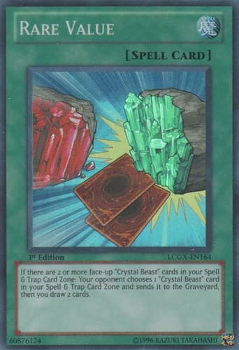 Rare Value - LCGX-EN164 Super Rare 1st Edition