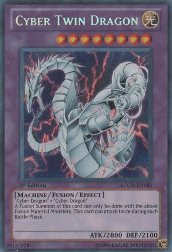 Cyber Twin Dragon - LCGX-EN180 Secret Rare 1st Edition