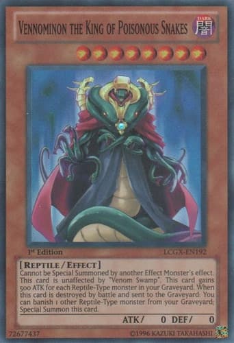 Vennominon the King of Poisonous Snakes - LCGX-EN192 Super Rare Unlimited