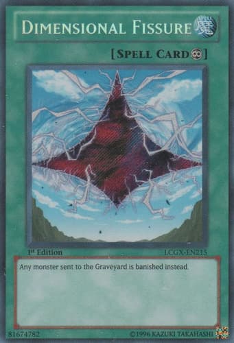 Dimensional Fissure - LCGX-EN215 Secret Rare 1st Edition