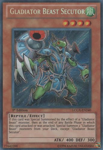 Gladiator Beast Secutor - LCGX-EN240 Secret Rare 1st Edition