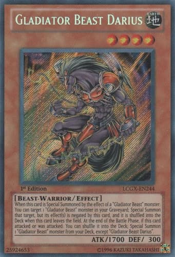 Gladiator Beast Darius - LCGX-EN244 Secret Rare Unlimited