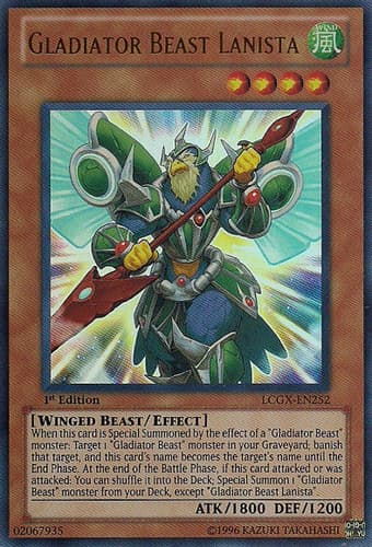 Gladiator Beast Lanista - LCGX-EN252 Ultra Rare Unlimited