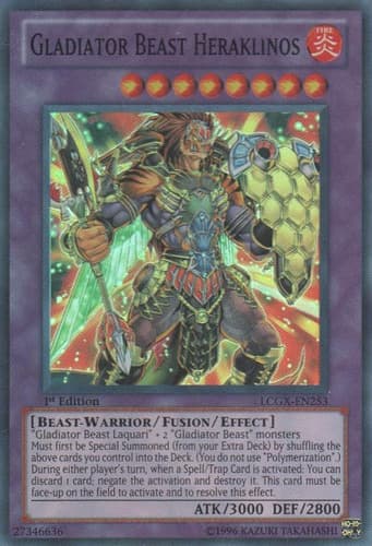 Gladiator Beast Heraklinos - LCGX-EN253 Super Rare 1st Edition