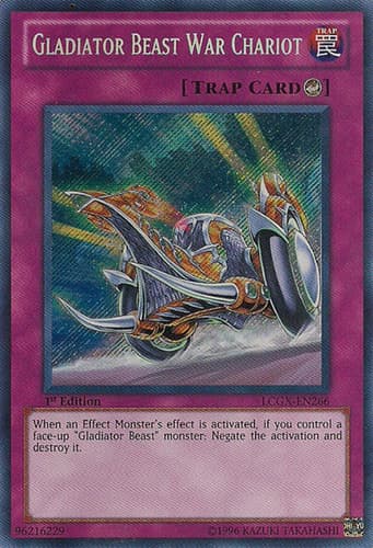 Gladiator Beast War Chariot - LCGX-EN266 Secret Rare 1st Edition